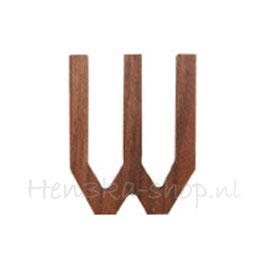 Walnoten hout letter W