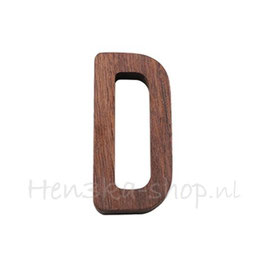 Walnoten hout letter D