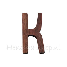 Walnoten hout letter K