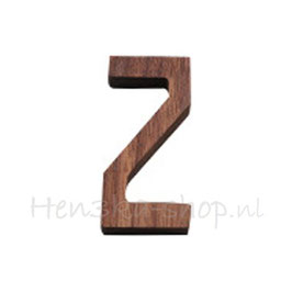Walnoten hout letter Z