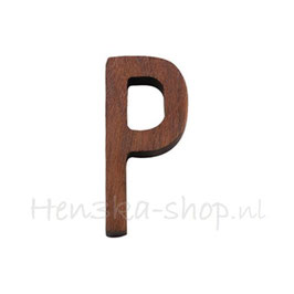 Walnoten hout letter P
