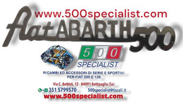 SCRITTA FIATABARTH500 IN ACCIAIO SUPER MIRROR