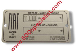 TARGHETTA DATI 500 N