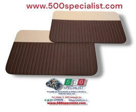 COPPIA PANNELLI ANTERIORI SPORTIVI MARRONE E PANNA FIAT 500 - 126