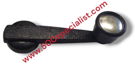MANIGLIA ALZAVETRO PLASTICA NERA CON TAPPO CROMATO 500 L - R - 126