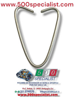 CLIPS METALLICA PER FISSAGGIO MOLLE IN METALLO CENTRALI TELAIO SEDILE ANTERIORE FIAT 500 F L R GIARD