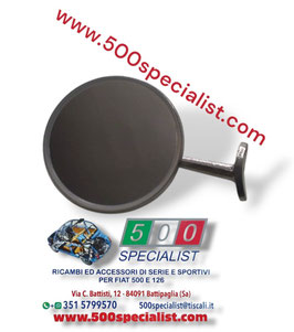 SPECCHIETTO SINISTRO  3 FORI CROMATO 500 GIARDINETTA