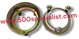 COPPIA SUPPORTO POSTERIORE DEI PROIETTORI FIAT 500 N - D - 600 1a - BIANCHINA FINO AL 1964