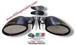 COPPIA SPECCHIETTI NERO LUCIDO MODELLO CALIFORNIA ORIGINALE ATTACCO A VITE
