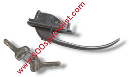 MANIGLIA APRIPORTA ESTERNA SX IN ALLUMINIO CON CHIAVE  500 N - 500 D - GIARDINETTA