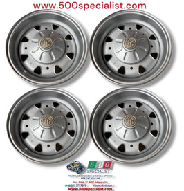 CERCHI IN FERRO CMR 4.5'' R12 CON COPPETTA CROMATA - OMOLOGATO ALTA QUALITA' - FIAT 500