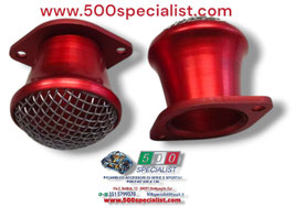 COPPIA TROMBETTE DI ASPIRAZIONE IN ALLUMINIO ROSSO PER CARBURATORI: SOLEX 35 PHH - DELLORTO DHLB 32 - SOLEX C 32 PHHE - SOLEX 35 PHHE - WEBER DCOF 32