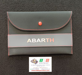 PORTA DOCUMENTI LIBRETTO LOGO E SCRITTA ABARTH
