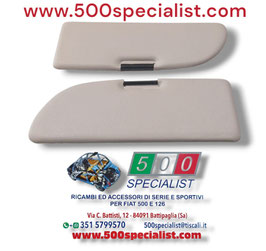 COPPIA PARASOLE CREMA  FIAT  500