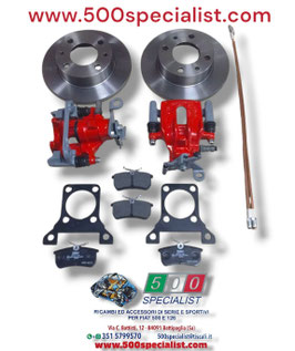 KIT FRENI A DISCO POSTERIORI  ATTACCO  4 X 98 - FIAT 500 D - F - L - R - 126 (595 cc)