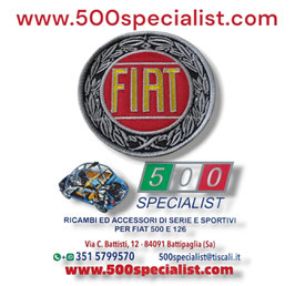 TOPPA RICAMATA LOGO FIAT SCRITTA DI COLORE ORO