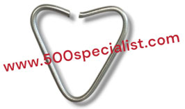 CLIPS METALLICA PER FISSAGGIO MOLLE IN METALLO ESTERNE TELAIO SEDILE  ANTERIORE FIAT 500 F L R GIARD