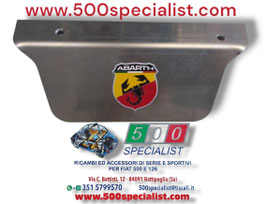 CARTER IN ALLUMINIO LISCIO CON LOGO ABARTH PER MARMITTA SPORTIVA