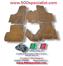 SOVRATAPPETI IN GOMMA OCRA PER FIAT  500 - 126