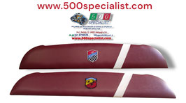 MENSOLINA POSTERIORE COLORE BORDEAUX CON FASCIA BIANCA