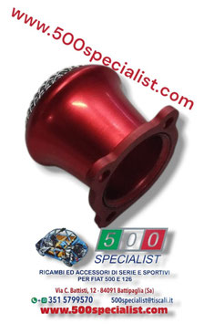 TROMBETTA DI ASPIRAZIONE IN ALLUMINIO ROSSO PER CARBURATORE DELLORTO FZD