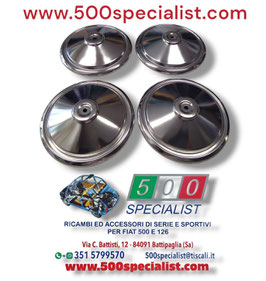 SERIE 4 PEZZI COPPE RUOTA 500  L  IN ACCIAIO INOX ALTA QUALITA'