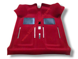 MOQUETTE VELLUTO ROSSO FIAT 500 F - L - R - 126