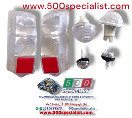 KIT COMPLETO FANALERIA SPORTIVA 500 F - L - R  FANALERIA TRASPARENTE