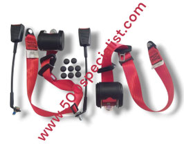 CINTURE DI SICUREZZA ROSSE CON ARROTOLATORE AUTOMATICO FIAT 500