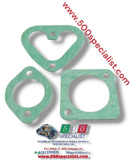 KIT GUARNIZIONI IN MATERIALE SPECIALE PER BASETTA DISTANZIALE CARBURATORE FIAT 126 PERSONAL