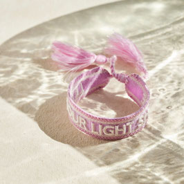 Statment Armband - let your light shine flieder