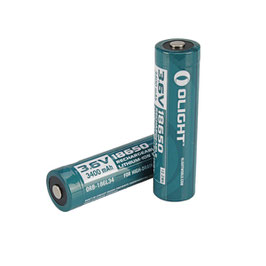 DOS Baterías Recargables Olight 18650 Litio de 3400mAh