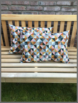 Woonkussen retro ruit multicolor 40 x 60 cm