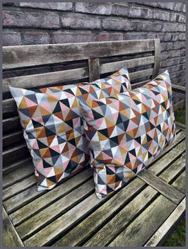 Woonkussen retro ruit multicolor 40 x 60 cm