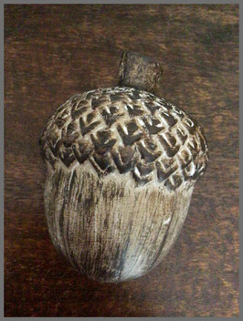 Aardewerk Eikel 13 x 10 cm  taupe-bruin