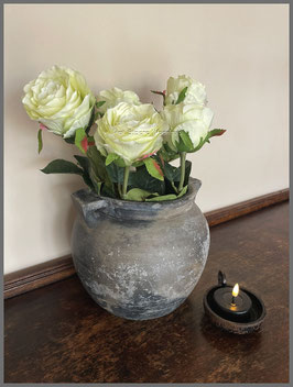 Roos kunsttak wit 68 cm