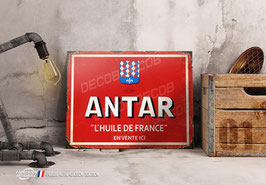Plaque métal déco reproduction enseigne publicitaire ANTAR huile moteur, décoration garage vintage .Nom du produit