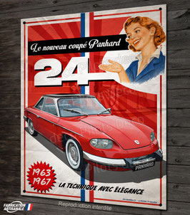 Plaque métal déco Panhard 24.