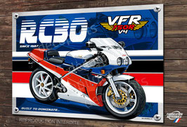 Plaque métal déco Moto Honda VFR750 RC30