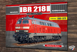 Plaque métal Déco Locomotive BR 218 - dekorative Metallplakette Lokomotive BR 218 Deutsche bahn.