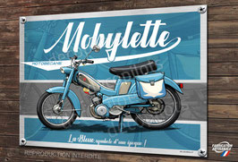 Plaque métal déco Mobylette Motobécane "La Bleue"
