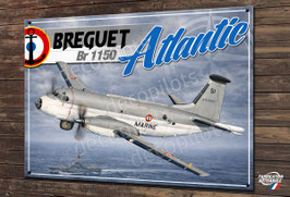 Plaque métal déco aviation Breguet Atlantic, Aéronautique navale Française.