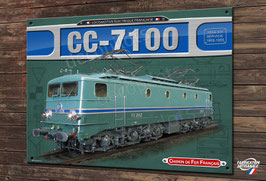 Plaque métal déco Locomotive électrique CC-7100, Train Français SNCF