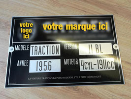 Plaque de présentation véhicule en alu 20x30cm, personnalisée pour votre Renault, Peugeot, Alfa, Citroën , Fiat, Mazda, MG, Jaguar, Chevrolet etc... (SAUF PORSCHE)