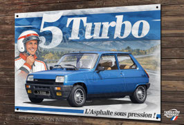 Plaque métal déco Renault R5 Turbo.