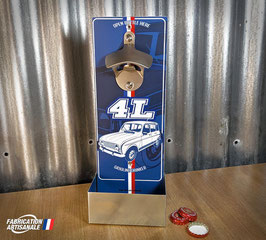 Décapsuleur mural voiture Renault 4L "gasoline drinker"
