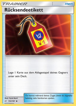 Rücksende-etikett
