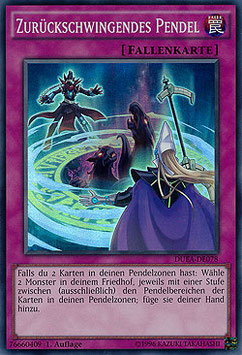 Zurückschwingendes Pendel