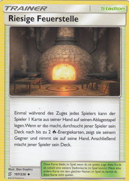 Riesige Feuerstelle