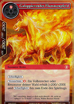 Galop-pierendes Flammenpferd